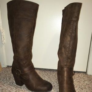 Brown tall boots
